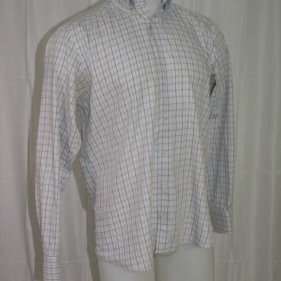 Etro Blue Plaid OCBD Size 40 Neck Size 15 - Picture 6 of 8